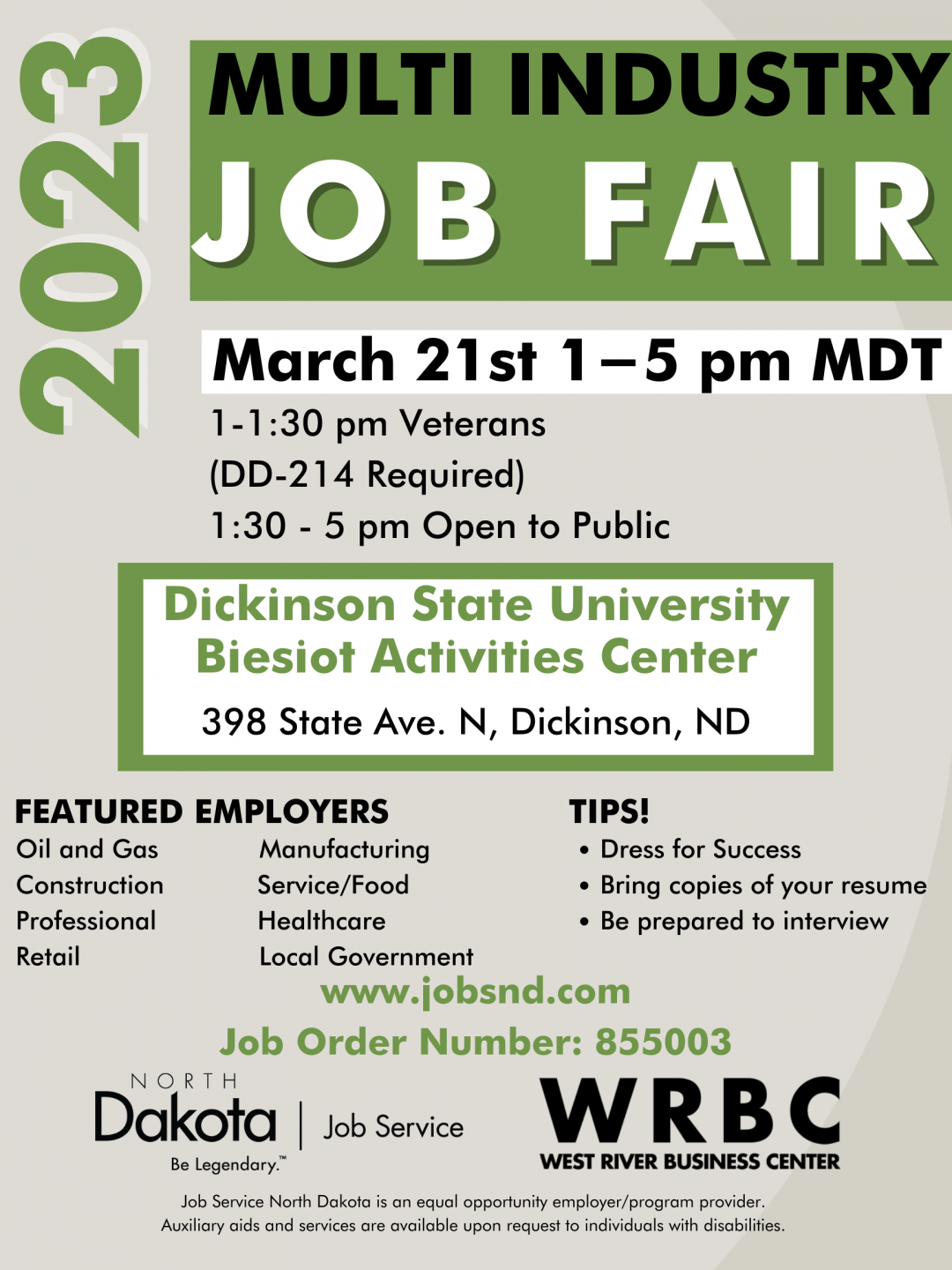Dickinson Multi Industry Job Fair
