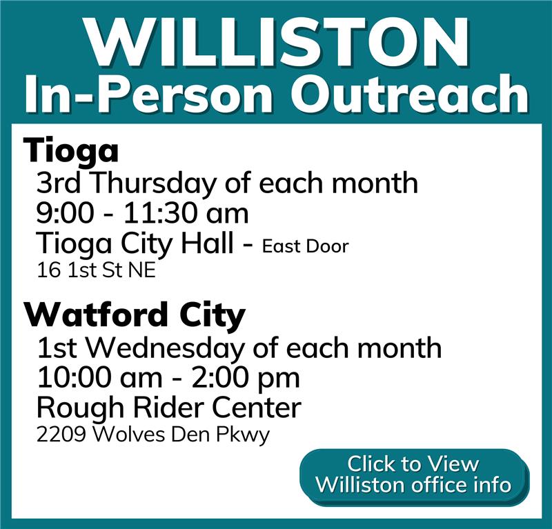 Williston In-Person Outreach
